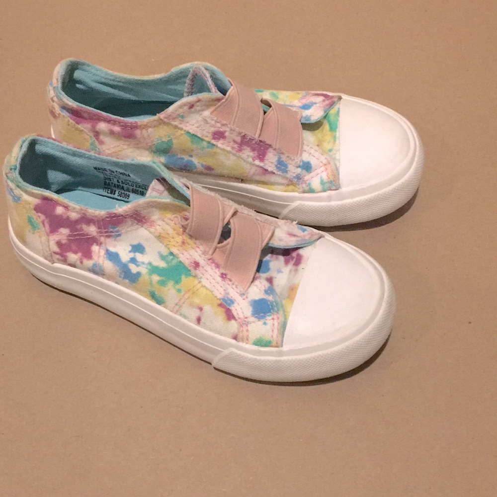 Lily & Dan kids Slip-on Tie dye pastel canvas sneaker memory foam i Size 11/12